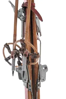 Ski Vintage Set: Hagan Skier mit Geschichte, Bindung und Stöcken - Bild 5