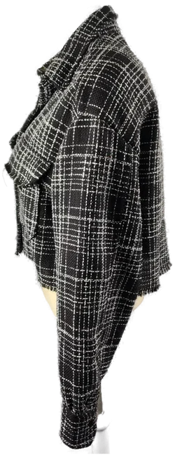H&M Damenblazer Mit Top Schwarz-Weiß | Retro-Chic – Vorschau 4