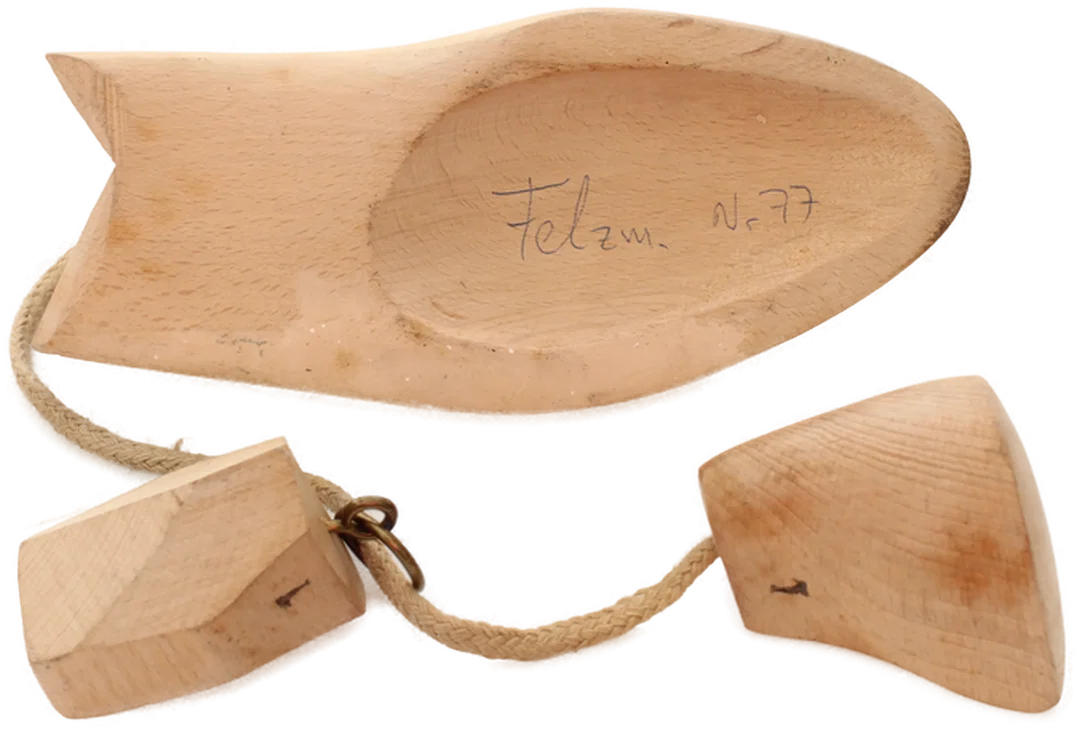 Antiker Holz-Schuhleisten – Maßschuh-Anfertigung – Dekoration Vintage – Bild 2