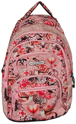 CATALINA ESTRADA Rucksack, rosa gemustert