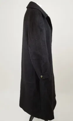Mohair Mantel schwarz - Gr. 40 / reine Schurwolle - Bild 3