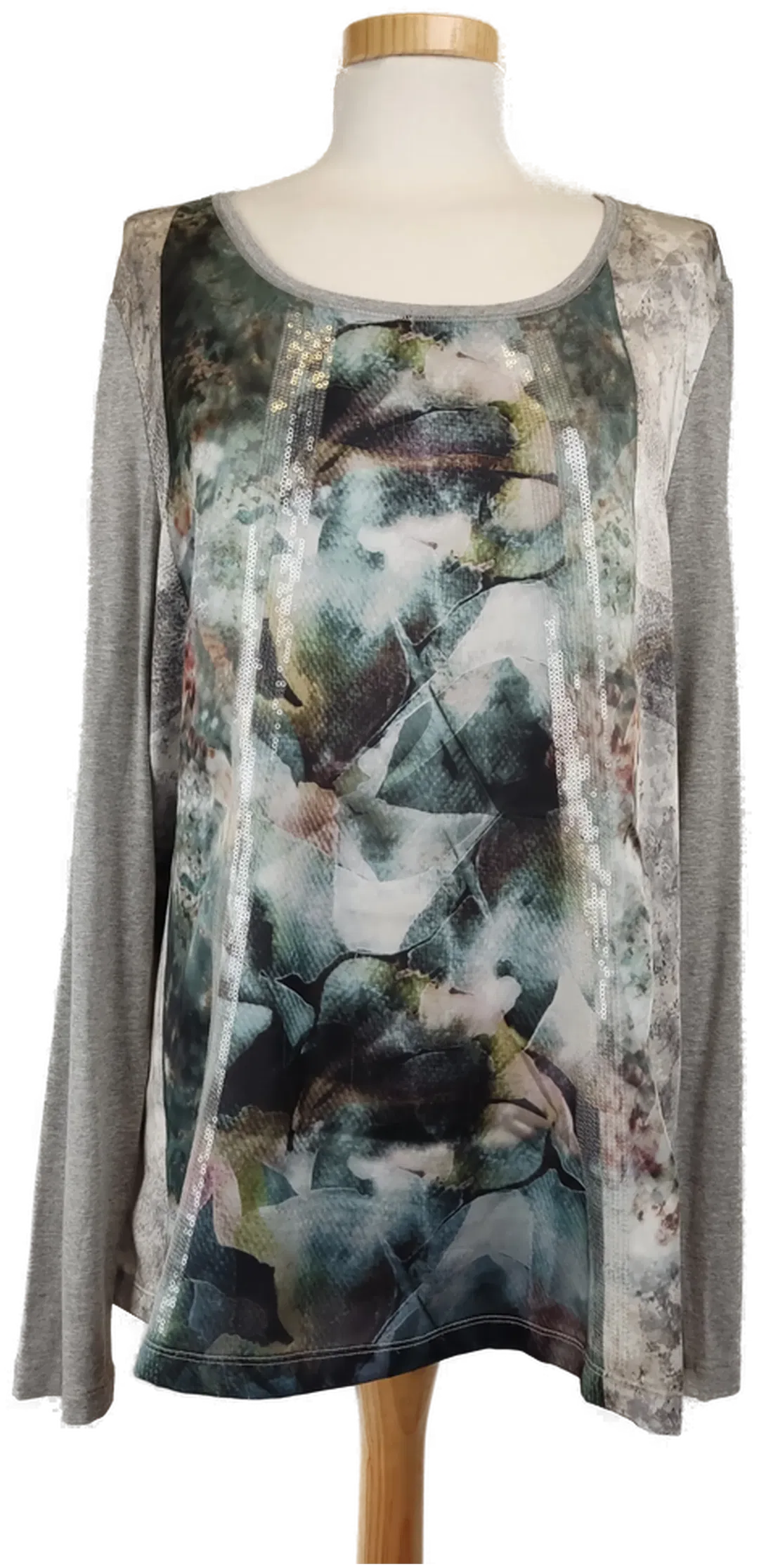 Bonita Damen-Langarmshirt grau mit Print - L/40 - Bild 4