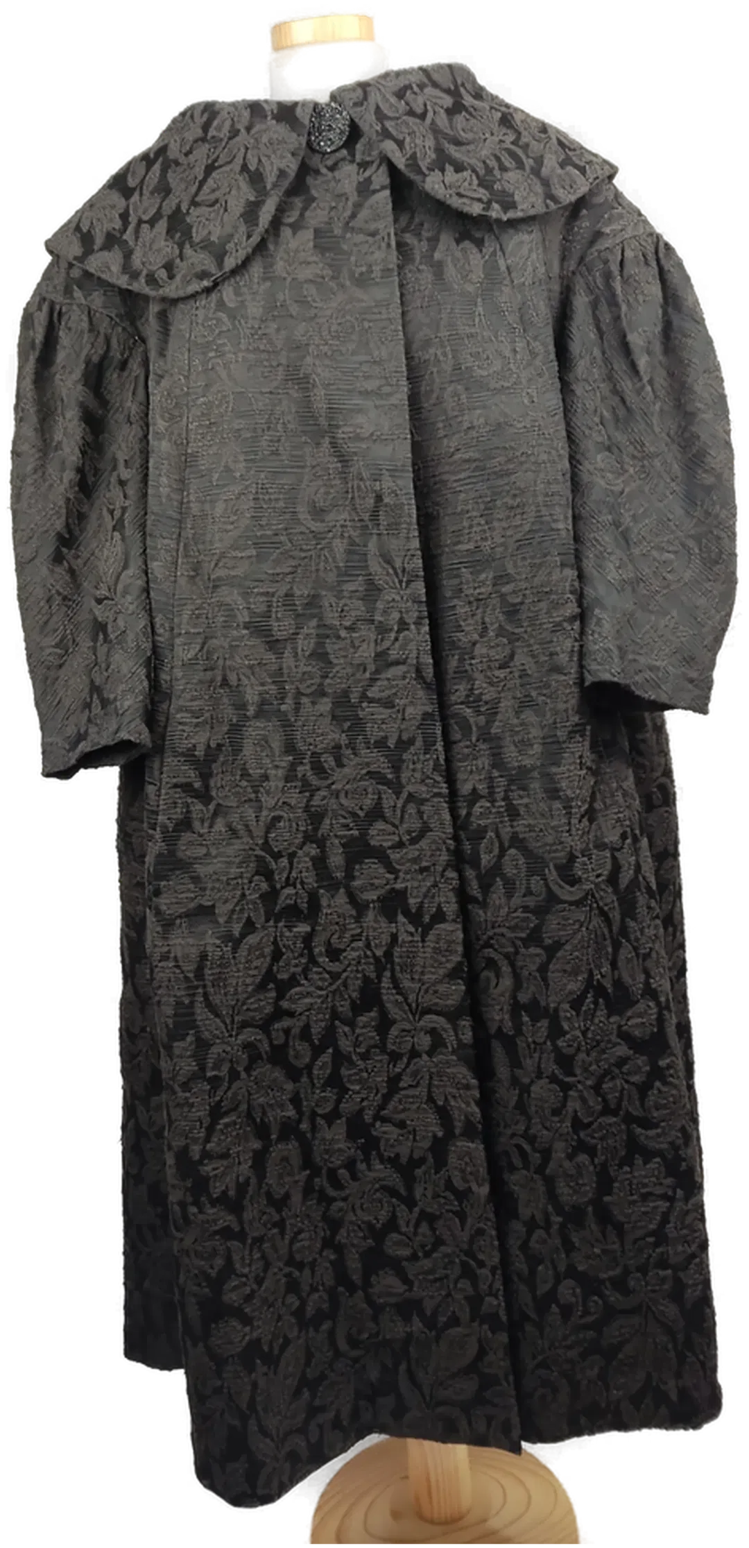 Damenmantel Vintage sehr schweres Material schwarz- L/XL - Bild 1