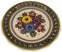 Wandteller Bauernmalerei, Tiroler Keramik, Vintage - Bild 1