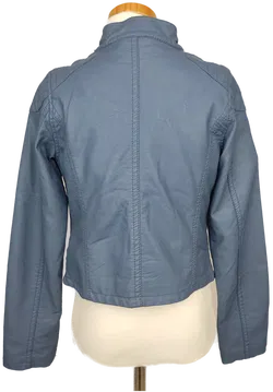 Name It Kinder Kunstlederjacke blau - Gr. 140 - Bild 2