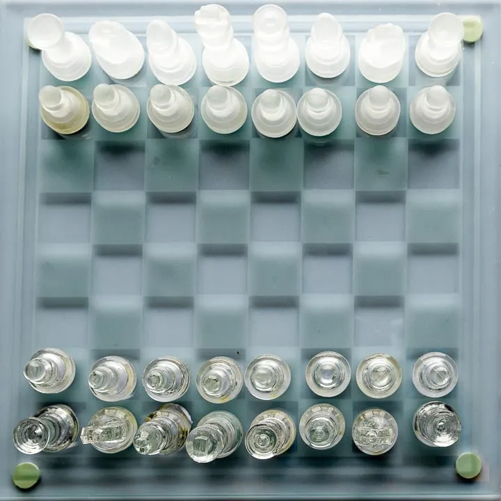 Schach & Dame aus Glas – Bild 3