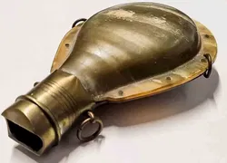 Pulverflaschen‑Verschlusskopf aus Messing mit Hornrand – Ersatzteil/Deko - Bild 3