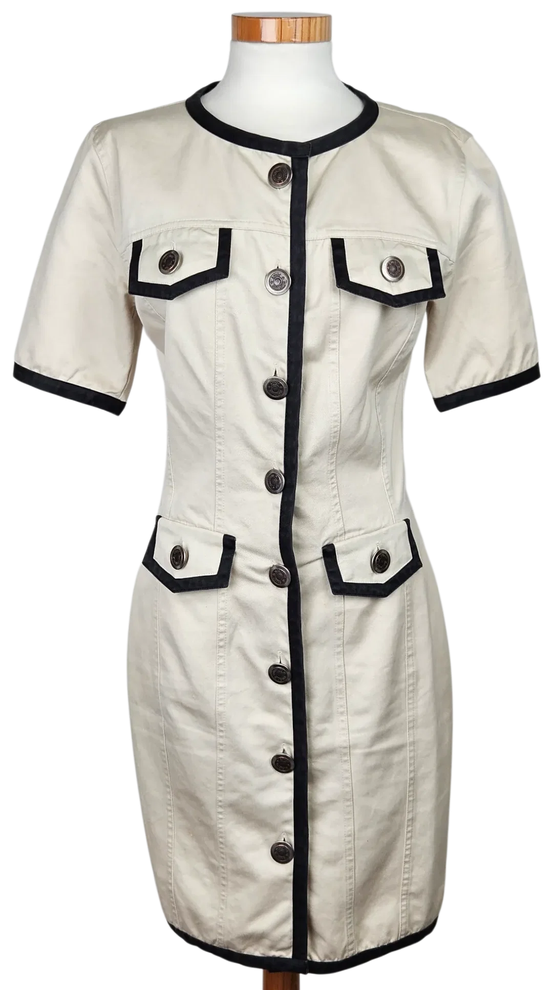 MOSCHINO Jeans Damen Kleid, beige - Gr. M - Bild 4