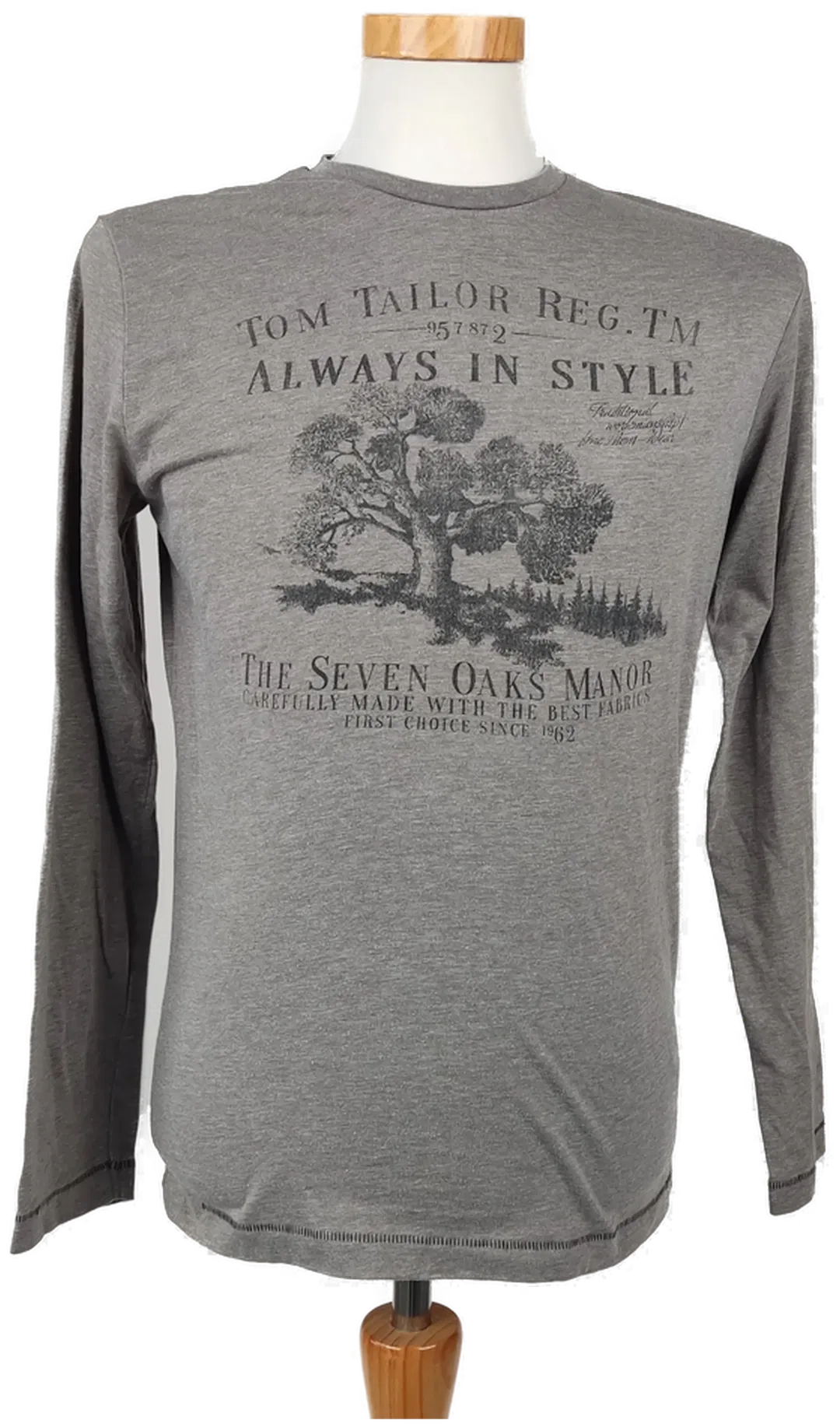 Tom Tailor Damenlangarm T-Shirt grau Gr.S 175/88A - Bild 1