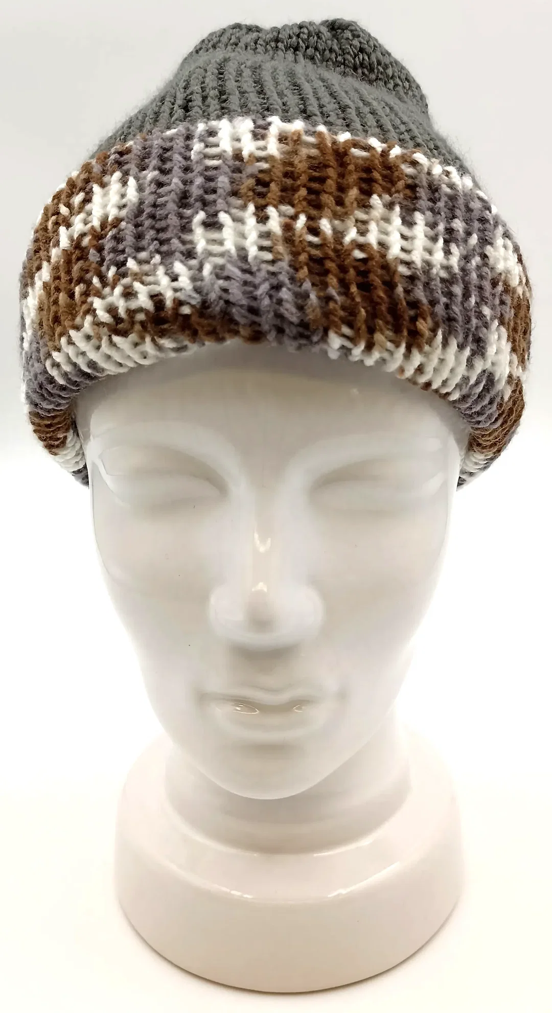 Handgestrickte Wendemütze – Bild 2