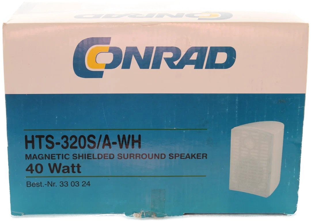Conrad HTS-320S/A-WH Surround Lautsprecher – 40 Watt – Weiß – Magnetisch geschirmt – Bild 4