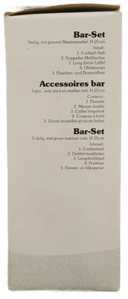 Bar-Set mit Ständer aus Marmor und Glas mit Zubehör – Vorschau 2