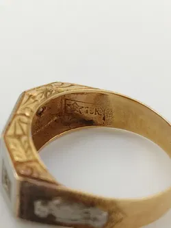 Vintage-Ring aus Gold 18 Karat mit blauem Stein - Bild 6