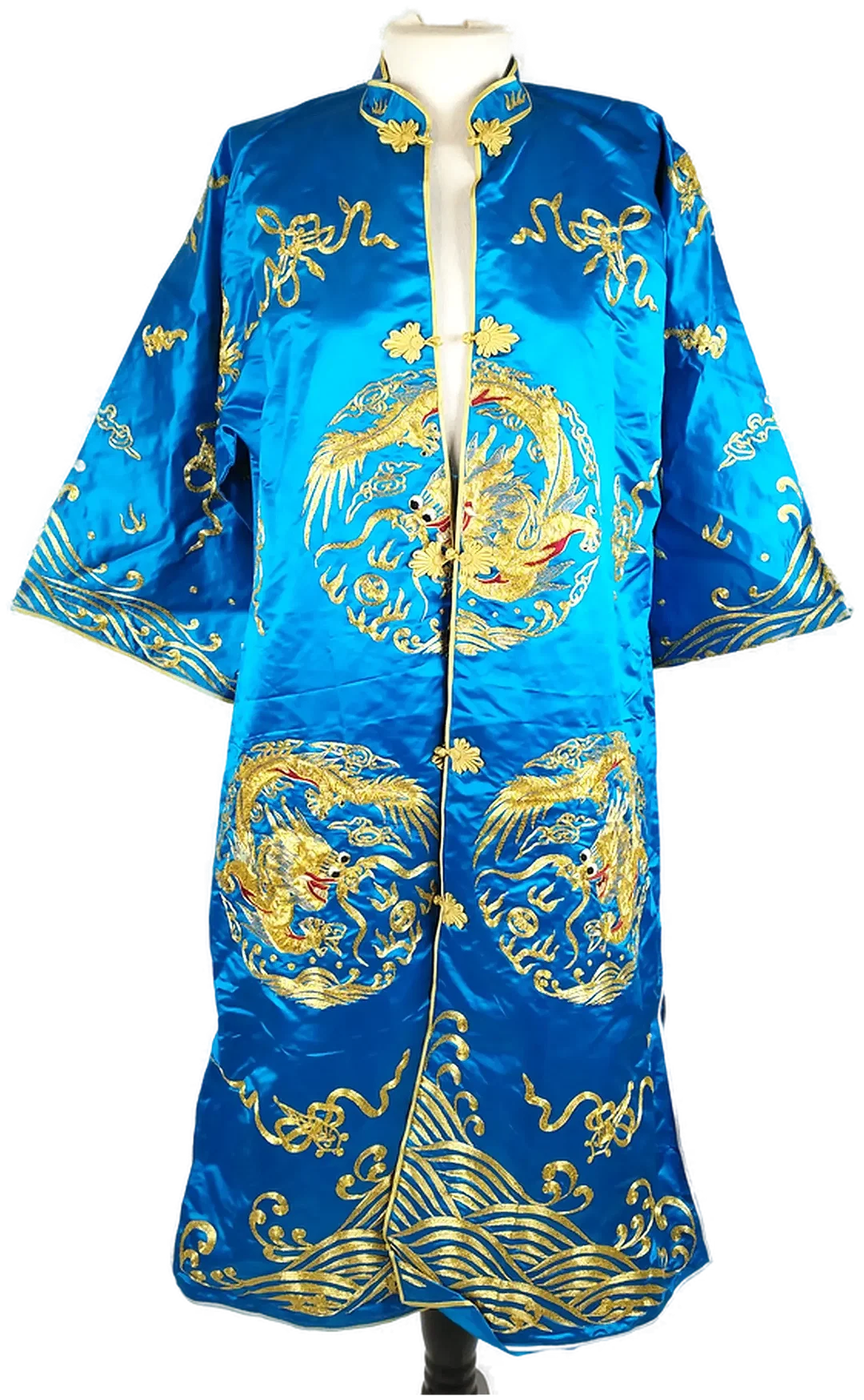 Robe, bestickt, chinesischer Drache, Gr. L  – Bild 1