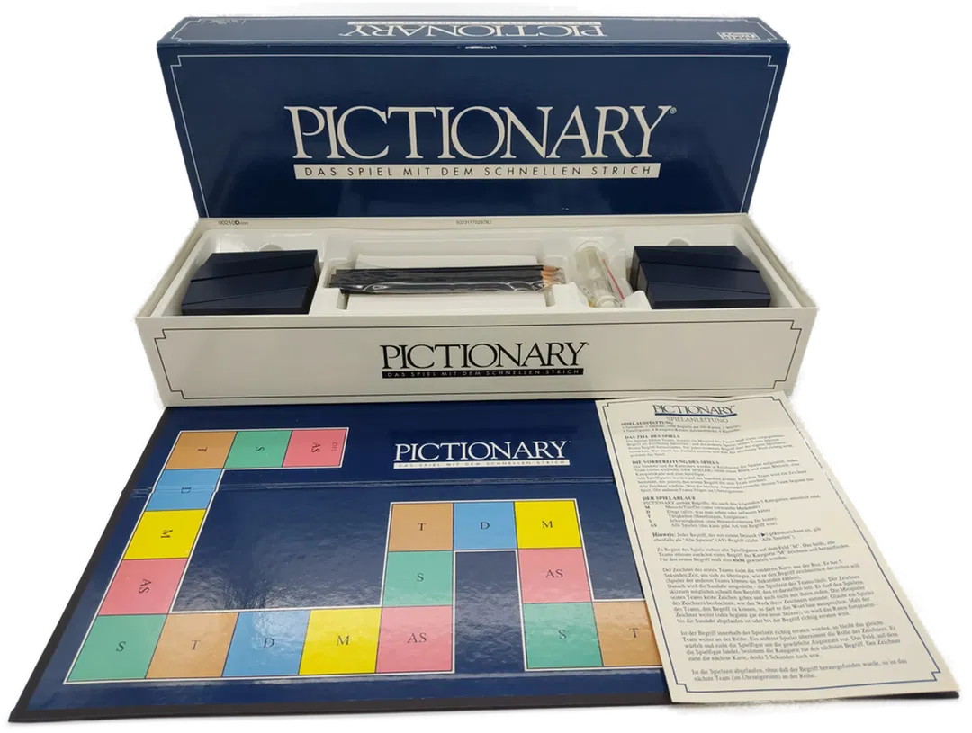 Pictionary - Das Spiel mit dem schnellen Strich - Brettspiel Parker 1993 - Bild 1