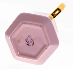Vintage Porzellan Tasse mit floralem Muster in rosa-gold, Höhe 9cm - Bild 2