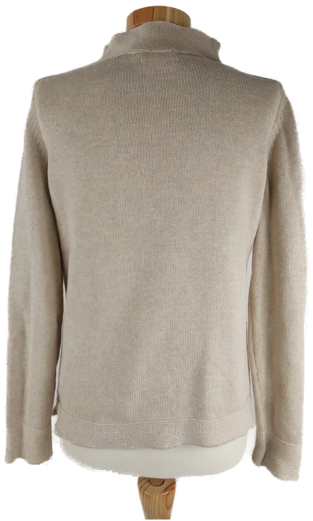 Pullover "Tom Tailor", langarm mit Stehkragen, gestrickt, beige, Größe XS – Bild 3