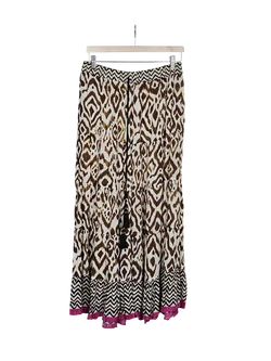 Zara Damen langer Rock, Animal Print, braun/pink - Gr. XL / 42 - Bild 1