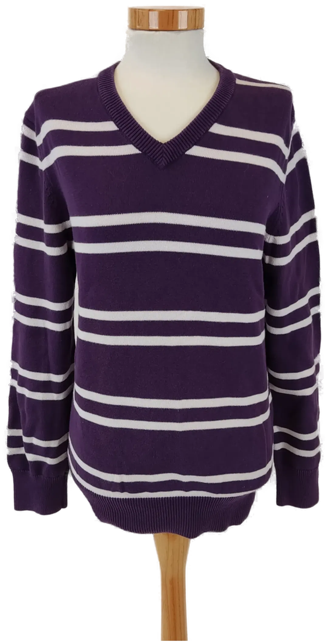 H&M Damen Pullover gestreift violett - Gr. 36 - Bild 4
