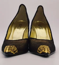 VITAMORI Damen Pumps, gold/bronze mit Verzierungen - Gr.36 - Bild 2