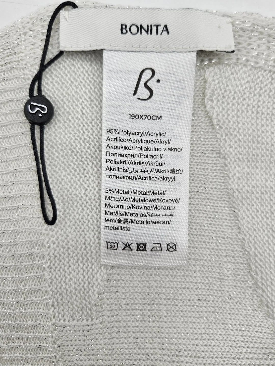 BONITA Damen Schal  - weiß/silber – Bild 4