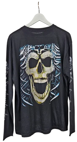 Skull Herren Longsleeve Shirt, schwarz - Gr. XL  - Bild 2