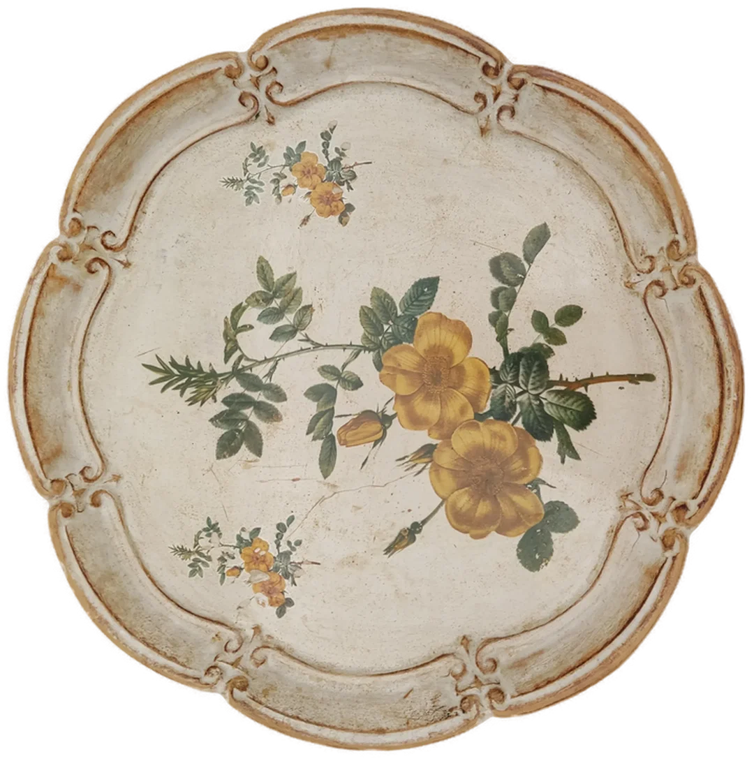 Florentinisches Holz-Dekotablett aus Italien | Barock-Charme - Bild 1