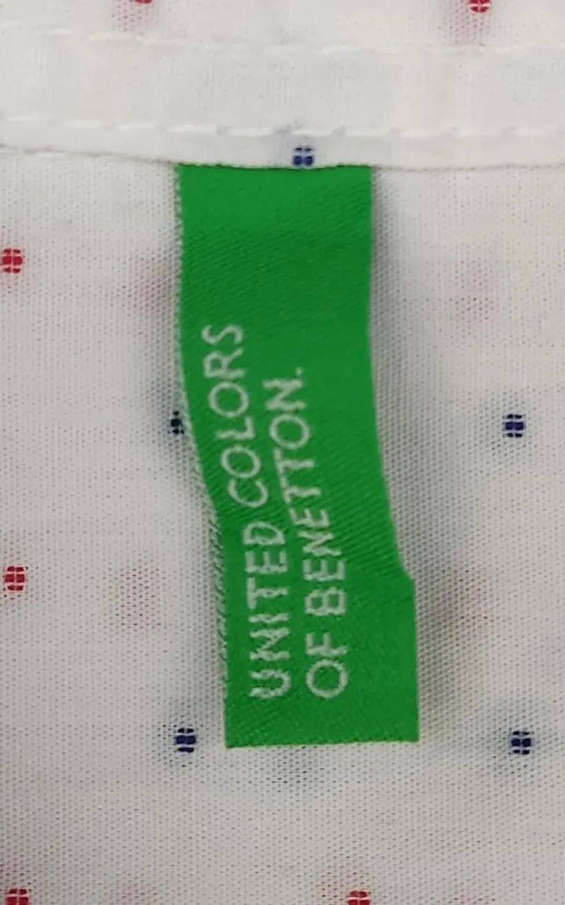 United Colors of Benetton Kinderhemd weiß gemustert Gr. 2XL – Bild 3