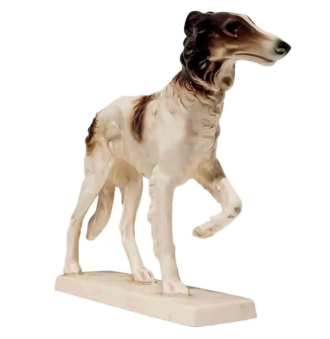 Hertwig Katzhütte Porzellanfigur Barsoi Windhund – Vintage Eleganz - Bild 4