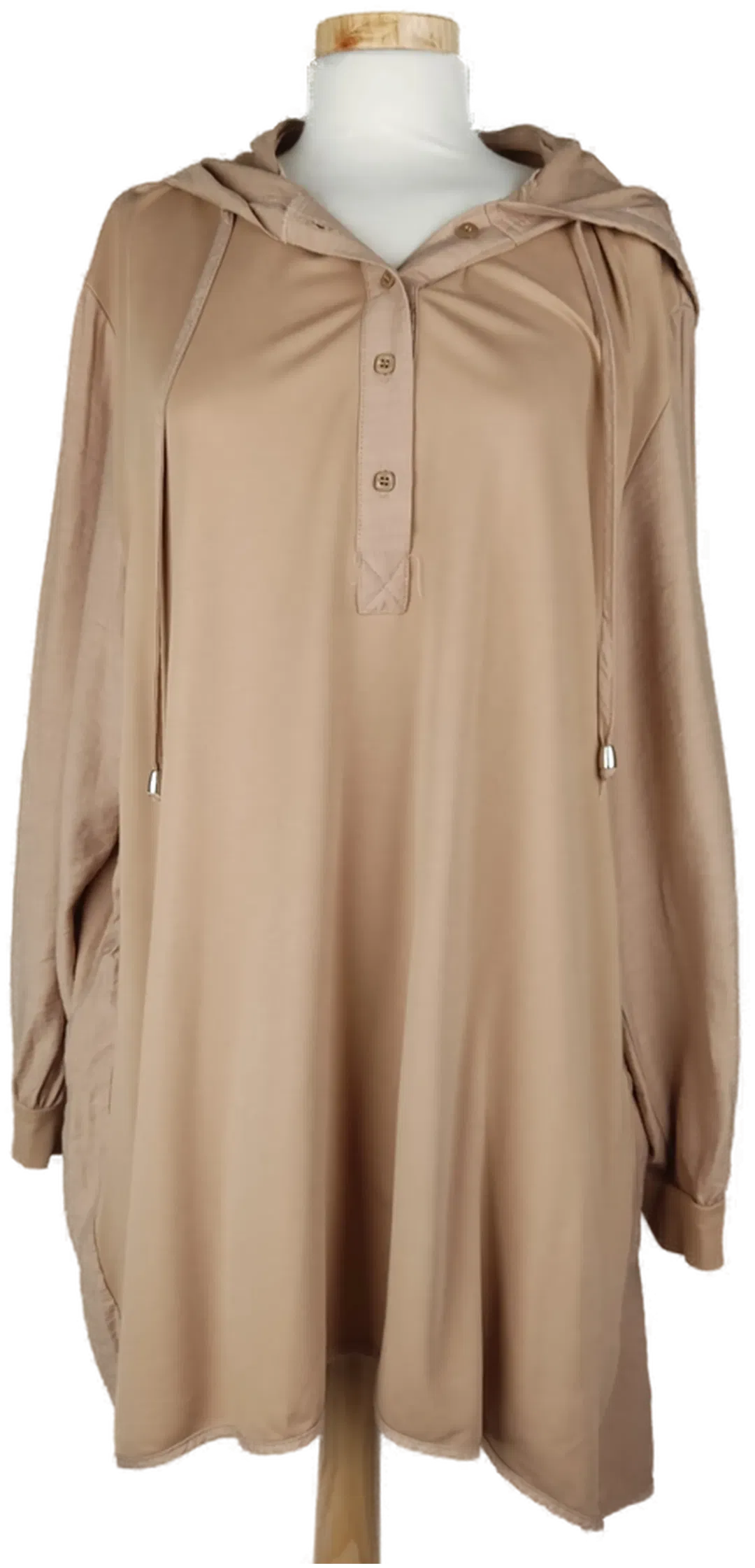  Cloche Damen Hemdblusenkleid beige -4XL/48  - Bild 4