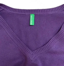 Benetton Damen Pullover violett Gr. M - Bild 3
