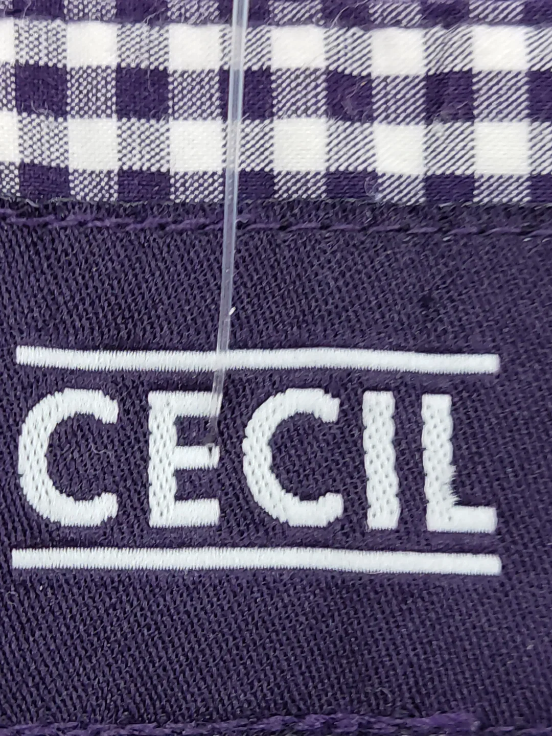 CECIL Herren Hemd Kurzarm, weiß/violett, kariert - Gr. L – Bild 4