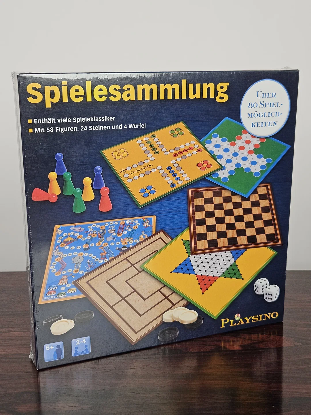 Spielesammlung - 80 Spielmöglichkeiten - Gesellschaftsspiele - PLAYSINO  - Bild 1