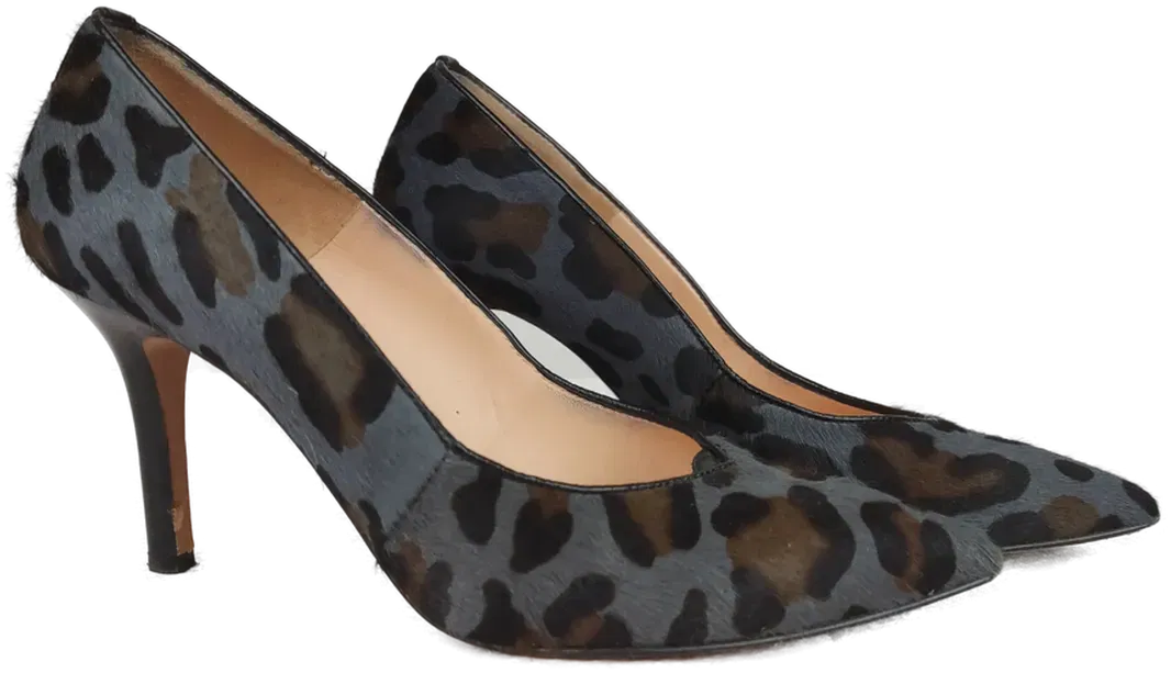 John Grey Damen Pumps Kunstfell, Animal Print - Größe 37,5 - Bild 1