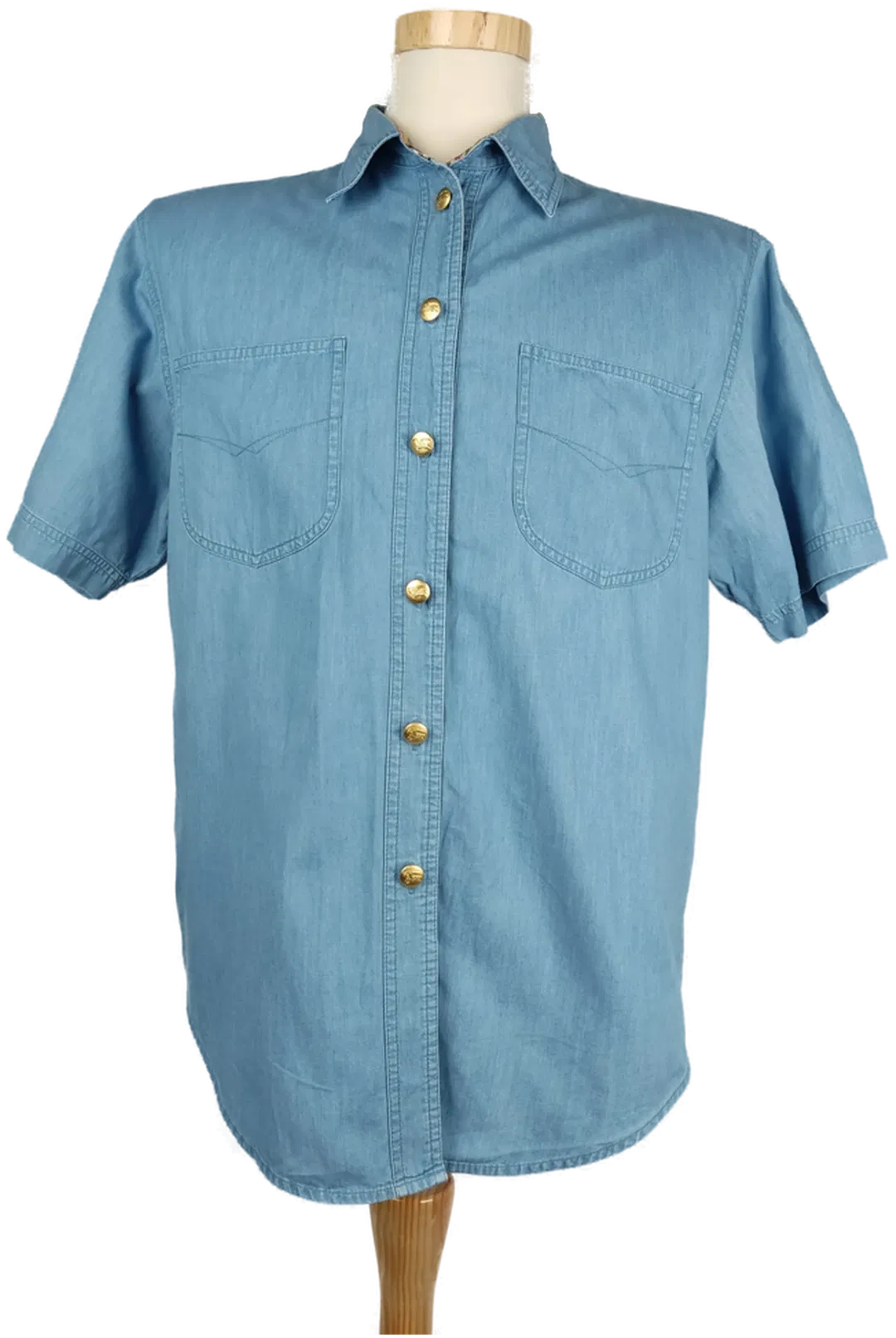 Burberry Herrenhemd kurzarm blau - S/46 - Bild 1