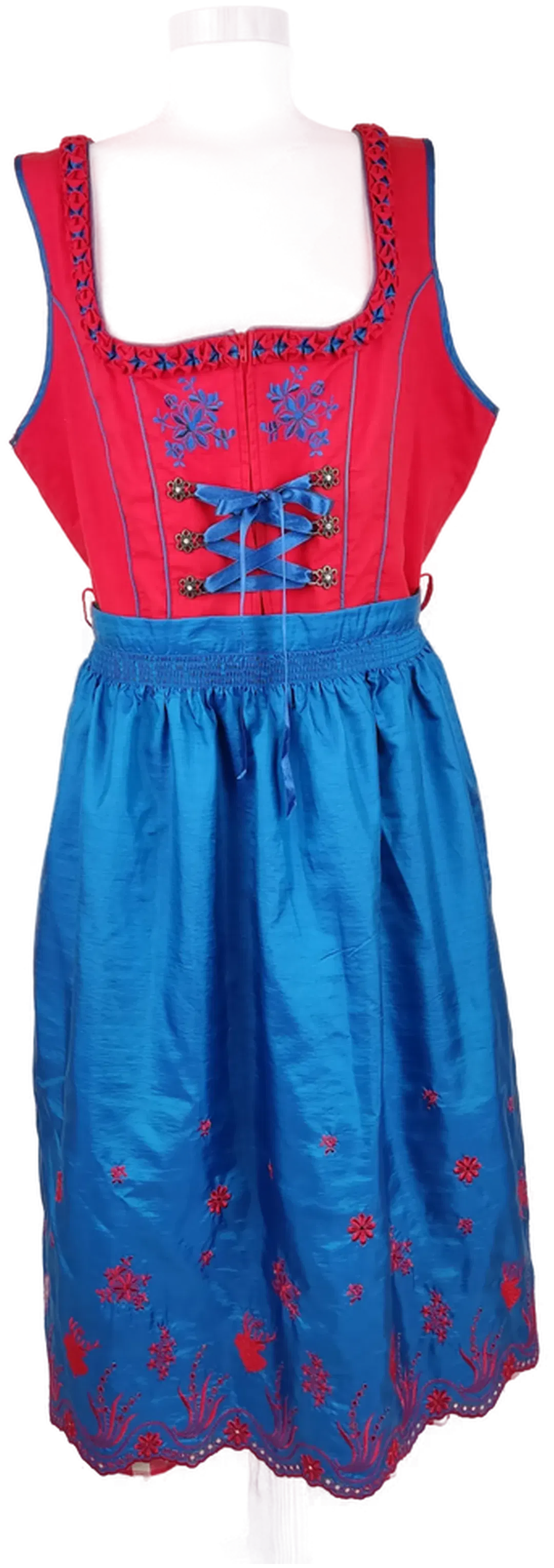 Dirndl 'Emilia Lay' rot/blau, Größe 46 - Bild 1