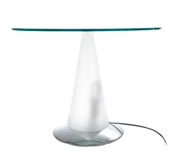 Beistelltisch Fontana Arte Parisotto Birillo mit beleuchtetem Tischbein - Bild 3