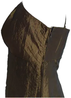 Abendkleid mit Stola -changierend braun/olive - Bild 7