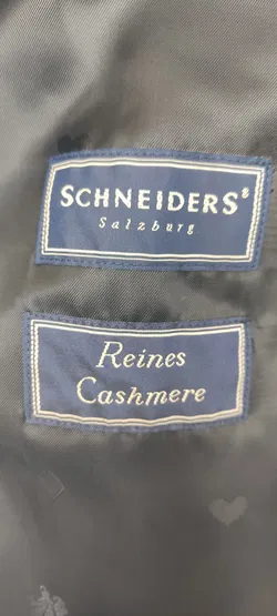 Schneiders Salzburg  Kaschmir Damenmantel, Schwarz Größe 42 – Neuwertig - Bild 12