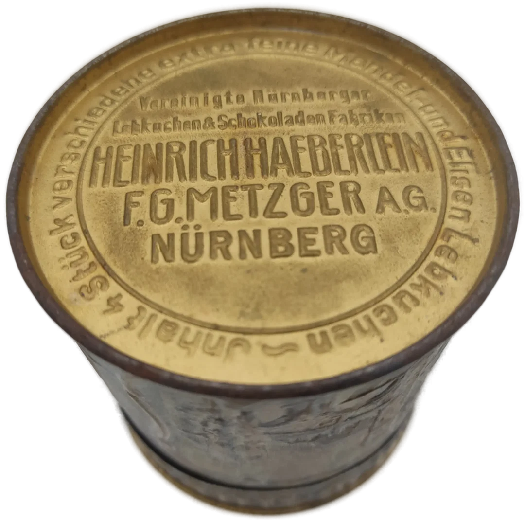 Nürnberger Lebkuchendose Gold, geprägtes Relief | Vintage-Schatz – Bild 6
