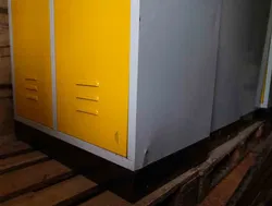 Schrank Spind aus Metall, gelb – Werkstatt Spind 2-türig 83x50x180 cm - Bild 9