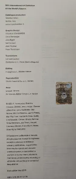 All the World's Futures. Participating Countries, Collateral Events - La Biennale di Venezia/Biennale Arte 2015 - Bild 3