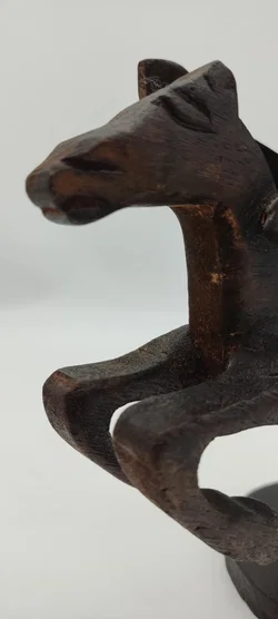 Afrikanische Holzfigur Reiter Auf Pferd | Deko - Bild 8