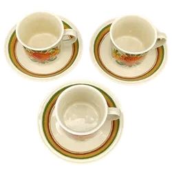 Winterling Röslau Bavaria Kaffeetassen Set (3 Tassen + 3 Untertassen) - Bild 2