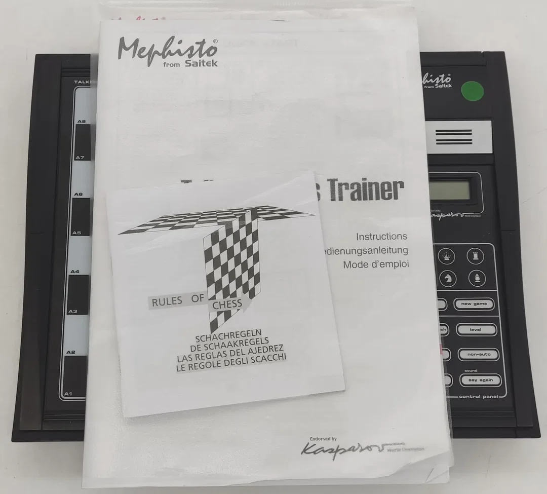 Spiel Schach Saitek Mephisto sprechender Schachtrainer Kasparov mit Beschreibung / Schachcomputer – Bild 4