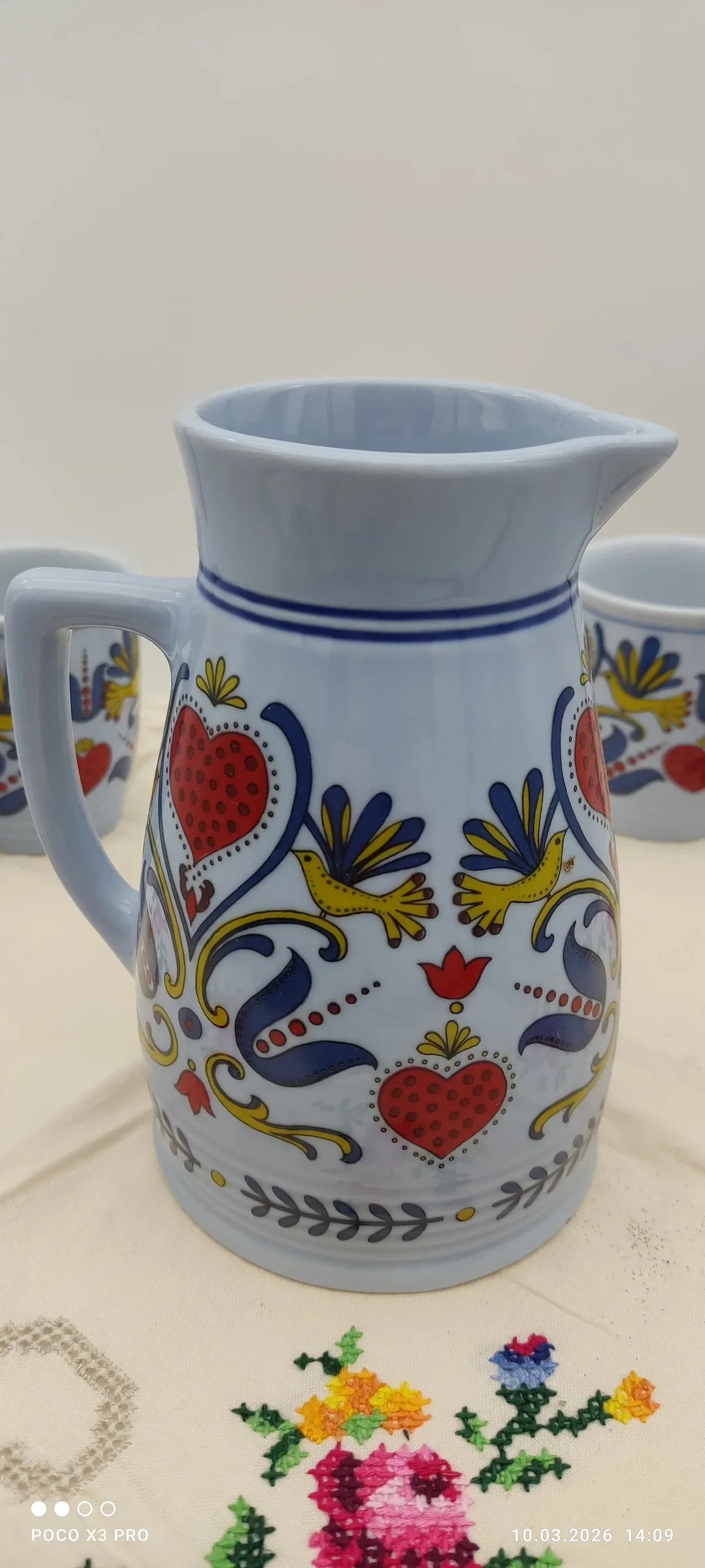Lilien Porzellan Krug & 2 Becher Set  – Bild 8