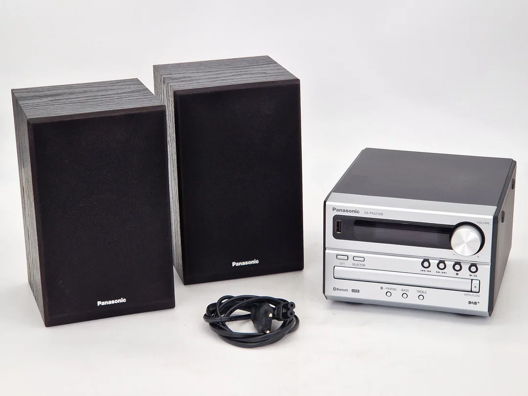 Panasonic SC-PM250B Micro HiFi System (DAB+, Bluetooth, CD, USB) – Schwarz/Silber – Bild 3