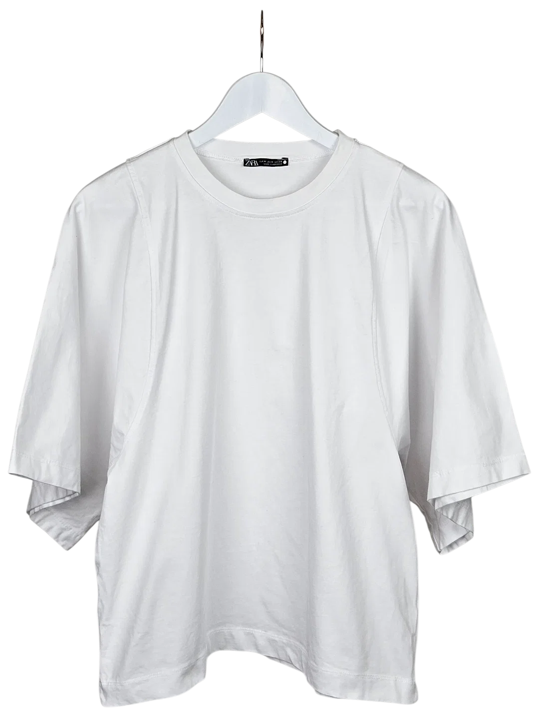 ZARA Damen T-Shirt, weiß - Größe M - Bild 4