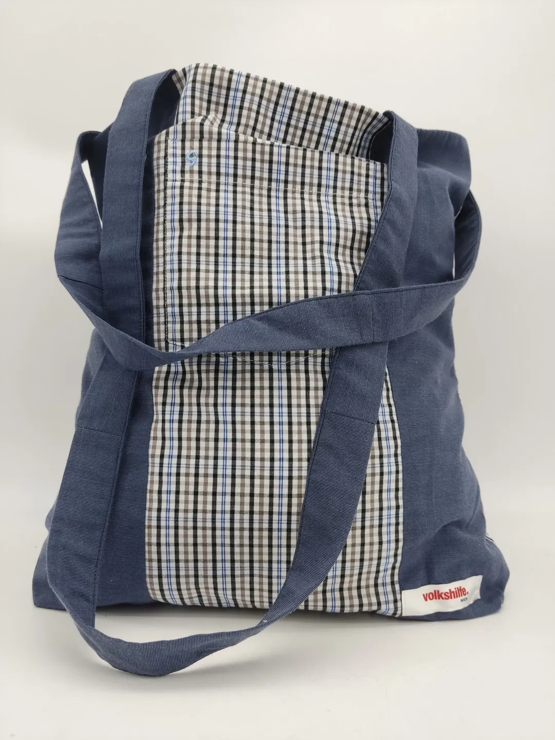 Tragtasche Stoff mehrfarbig + Henkel - Bild 4