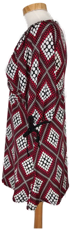 Orsay Damen Longbluse schwarz/weiẞ/rot gemustert - S/36 - Bild 3